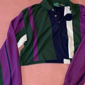 Cropped Long Sleeve Polo